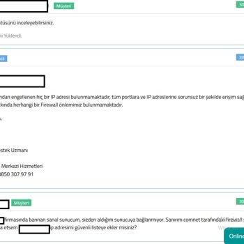 VPS Hizmetinde UDP Erişim Sorunu Ve Destek Yetersizliği