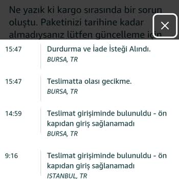 Teslim Edilmeyen Kargo Ve Yanlış İade Süreci
