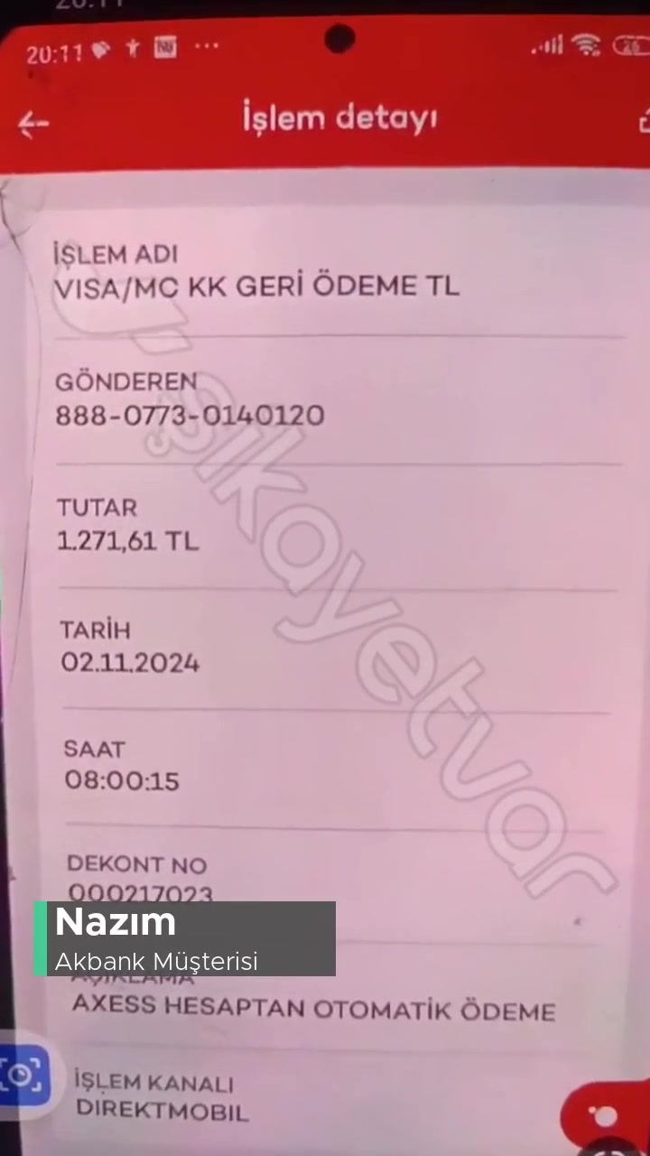 Akbank'ın Yetkin Ve İznim Olmadan Yapılan Otomatik Ödeme! videonun kapak resmi