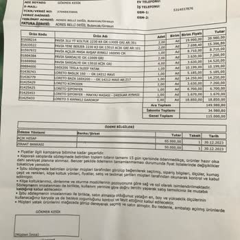 Enza Home Ürünlerinde Leke Sorunu Ve Yetersiz Müşteri Hizmeti