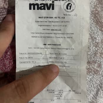 Mavi Mağazasından Aldığım Üründe Karşılaştığım Sorun