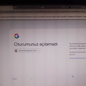 Gmail Hesabına Erişim Sorunu