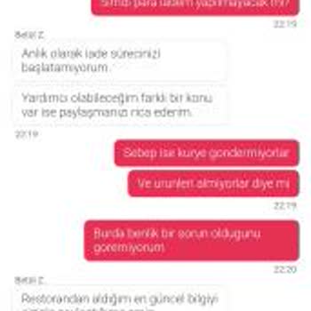 Yemek Sepeti'nde Soğuk Ve Sert Yemekler