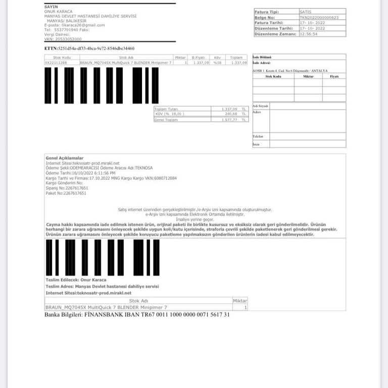 Garanti Süresi Dolan Blender İçin Çözüm Bulunamıyor