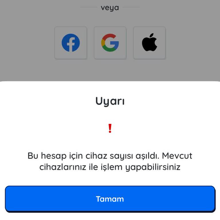 Kazandırıo Uygulamasında Cihaz Sınırı Sorunu