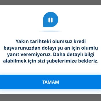 Mobil Uygulamada Kredi Başvurusu Sorunu