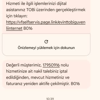 Vodafone Nakil İşlemi Ve İletişim Sorunları