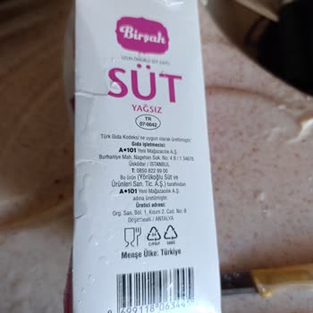 Birşah Süt'te Beklenmedik Parçacık Sorunu
