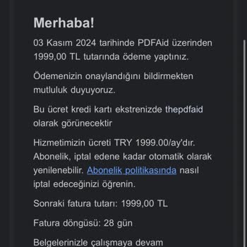 Beklenmedik Abonelik Ücreti Şoku