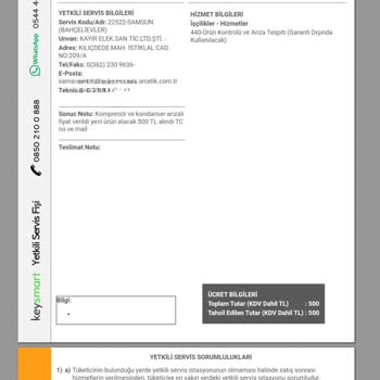 Arçelik Derin Dondurucu'da Fabrikasyon Hatası