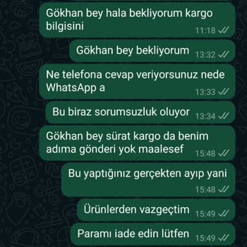 Kargo Bilgisi Ve Ürün Teslimatı Sorunu