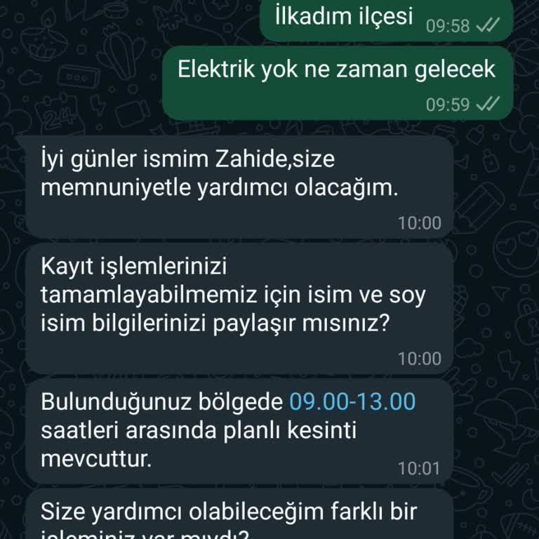 Pazar Günü Elektrik Kesintisi Mağduriyeti