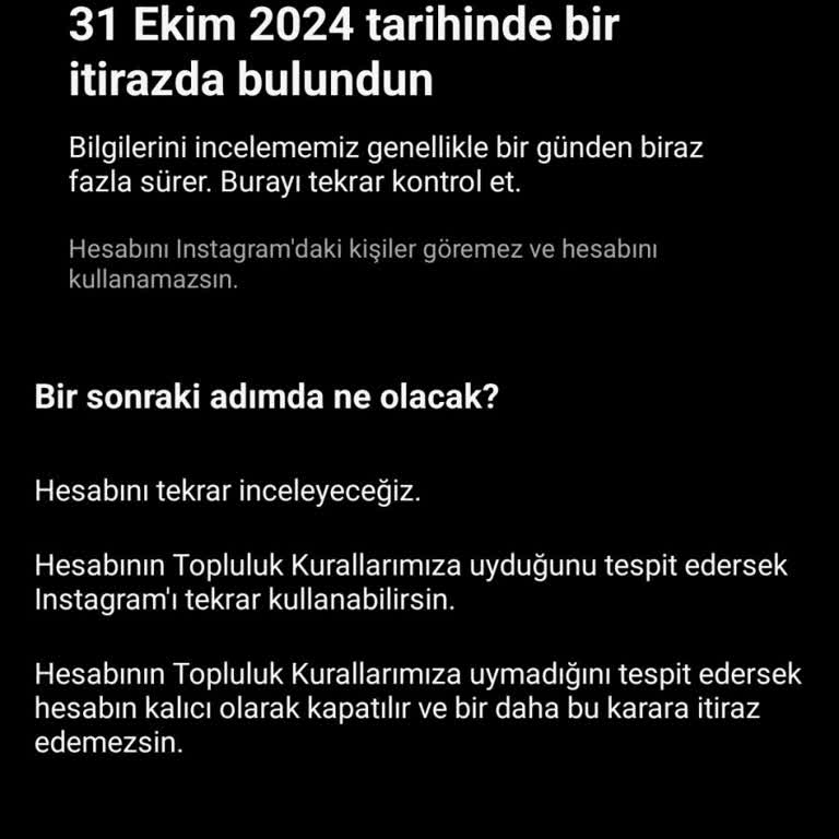 Instagram Hesabımın Sürekli İncelemeye Alınması