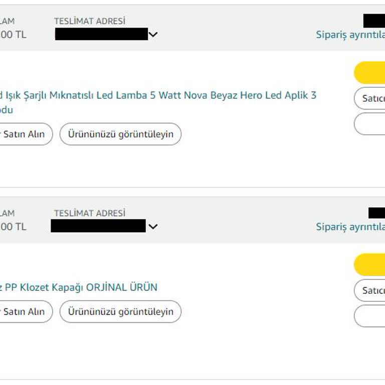 Amazon Siparişimde Teslimat Ve İade Sorunu