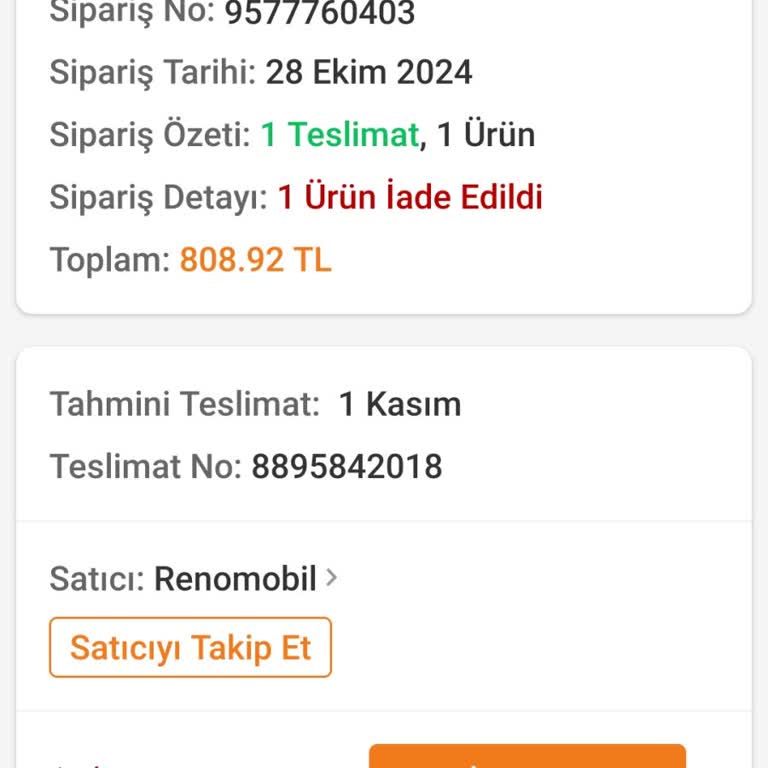 Trendyol'dan Teslim Edilmeyen Ürün Ve İletişim Sorunları