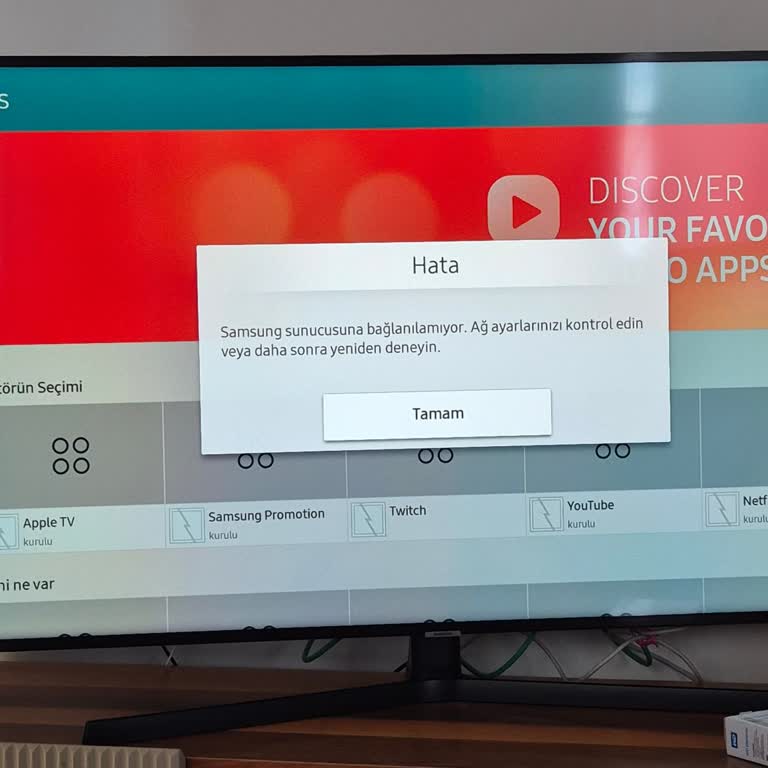 Samsung TV Bağlantı Sorunu: Uygulamalar Çalışmıyor