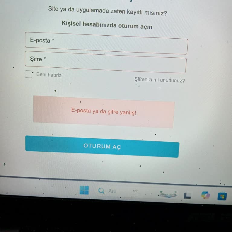 Canlı Destek Eksikliği Ve Şifre Sorunu