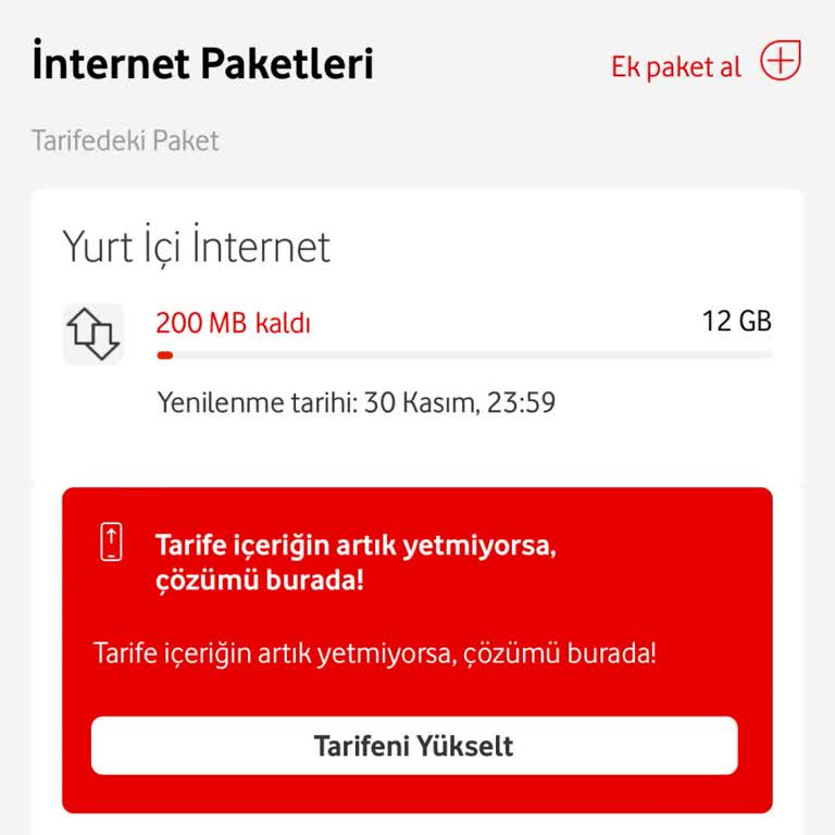 Vodafone'da Haksız İnternet Aşımı Mağduriyeti