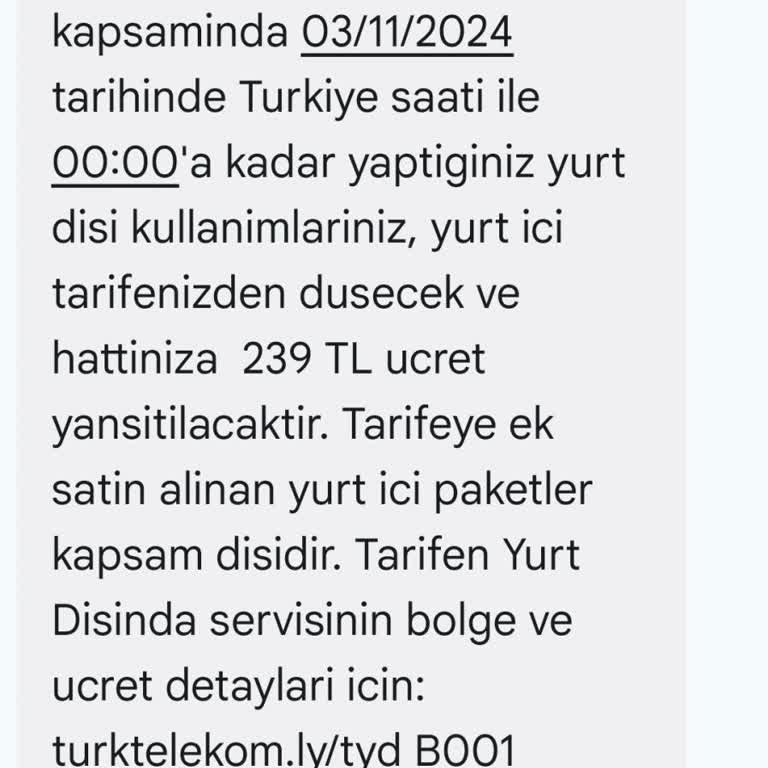 Yurt Dışı Kullanmadığım Hat Ücretleri Mağdur Ediyor