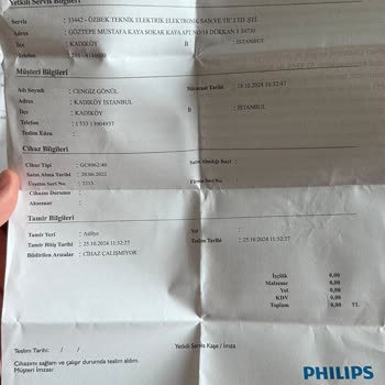 Philips Ütüde Bitmeyen Sorunlar Ve Servis Mağduriyeti
