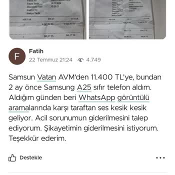 Teknosa'dan Aldığım Telefonun Ses Sorunu Çözülmüyor