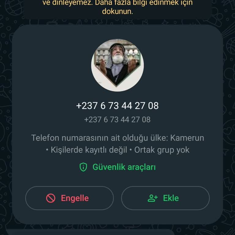 Bilinmeyen Numaradan Gelen Arama Ve Kişisel Bilgilerin Güvenliği Hakkında Endişe