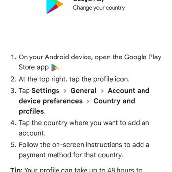 Play Store'da Sürekli Ülke Hatası Sorunu