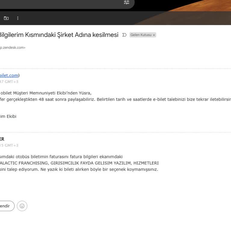 Obilet'te Fatura Adresi Seçimindeki Eksiklik Ve Mağduriyet