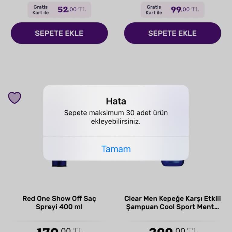Sepet Hatası Ve Ulaşılamayan Müşteri Hizmetleri