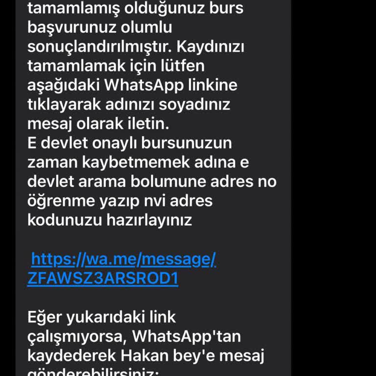 Tehlikeli Numaradan Gelen Mesaj Ve Bilgi Güvenliği Endişesi