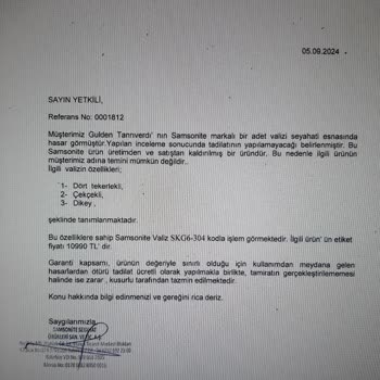 THY İle Samsonite Valiz Hasarı Ve Yetersiz Çözüm