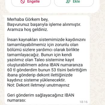 Yanıltıcı Para Talebi Ve İşlem Güvenliği Endişesi