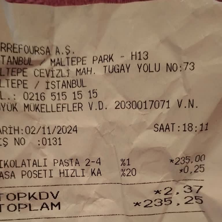 Carrefour SA Bozuk Pasta Sattı