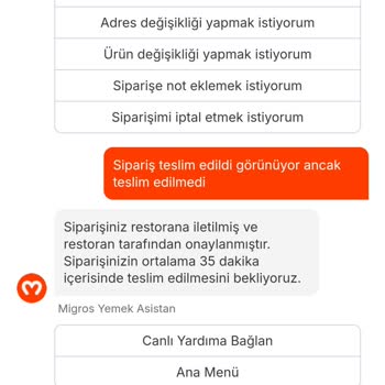 Migros Yemek Siparişimde Tam Bir Hüsran Yaşadım