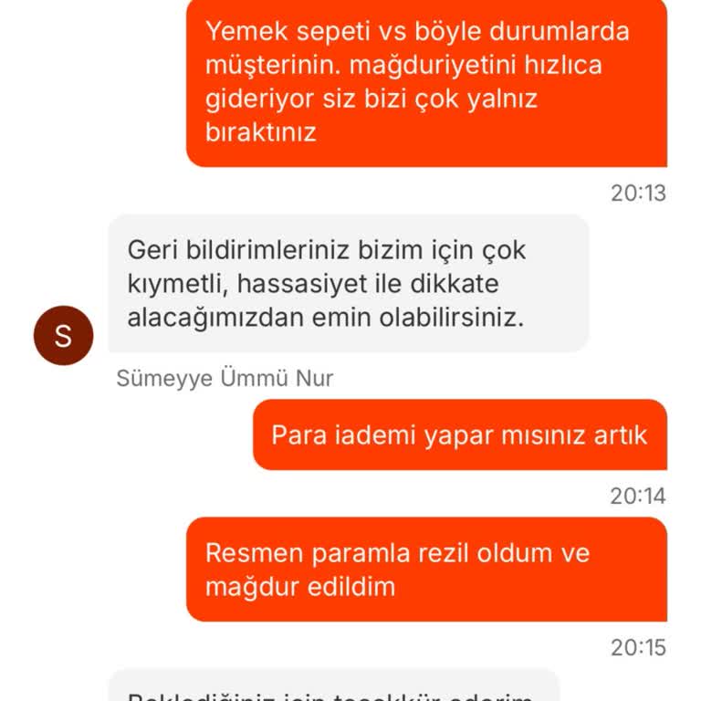 Migros Yemek Uygulamasıyla Hayal Kırıklığı