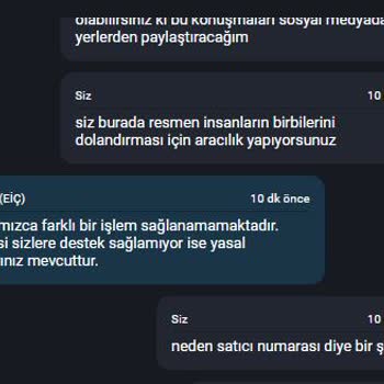 Hesap Alımında Destek Eksikliği