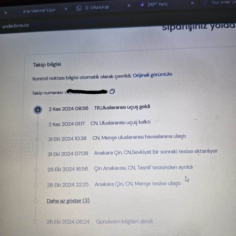 Sipariş Gecikmesi Ve Eksik Bilgilendirme