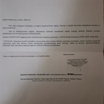 Dayanıklı Olmayan Skechers Ayakkabı Ve Geçersiz Mağaza Gerekçesi