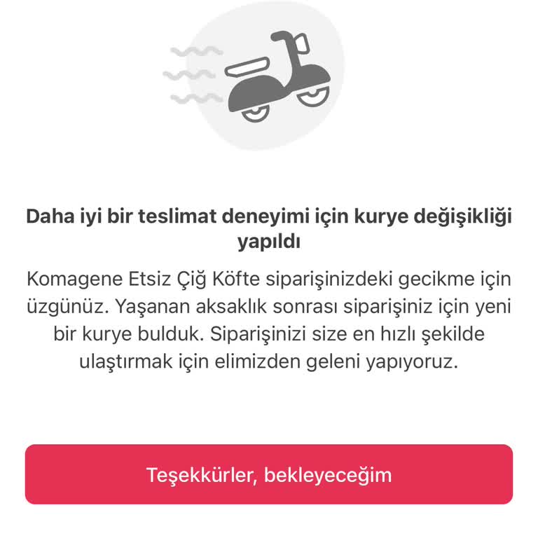 Yemeksepeti İle Sürekli Gecikme Ve Pişmanlık