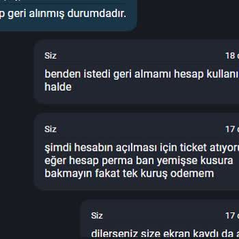 Destek Sistemi Ve Hesap İade Sorunu