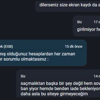 Destek Sistemi Ve Hesap İade Sorunu