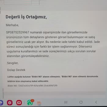 Yanlış Ürün Gönderimi Ve Dolap'tan Yetersiz Destek