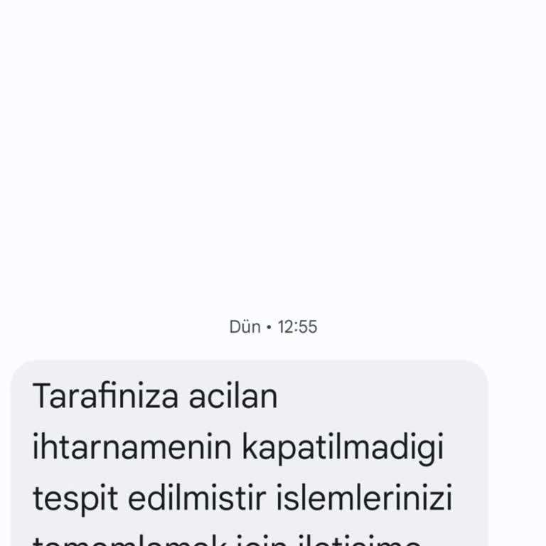 Yanlış Gönderilen İhtarname SMS'i