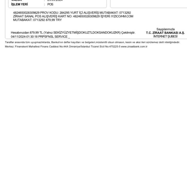 H&M Siparişim Görünmüyor Ve Para İadesi Yapılmadı