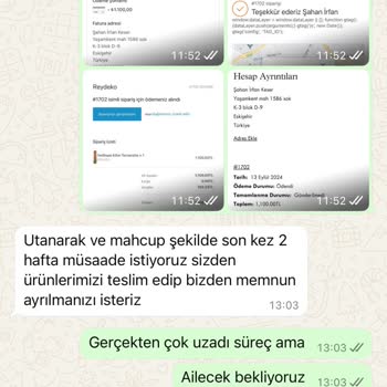 Reydeko Halı'dan Sipariş Sonrası Yaşanan Sorunlar