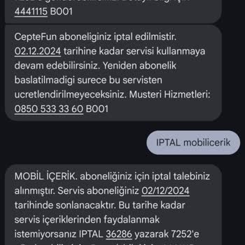 Mobil İçerik İzinsiz Fatura Ücreti Ve İletişim Sorunu