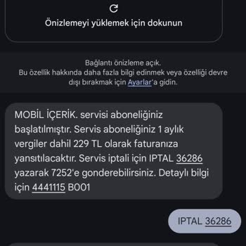 Mobil İçerik İzinsiz Fatura Ücreti Ve İletişim Sorunu