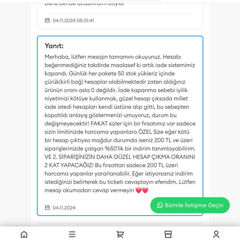 Yanlış Hesap Ve İade Sorunu