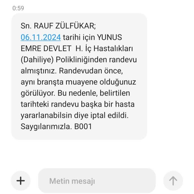 Randevu İptali Ve Bilgilendirme Eksikliği