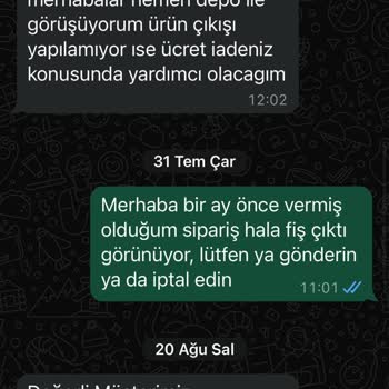 Sipariş Teslim Edilmedi Ve Ücret İadesi Yapılmadı